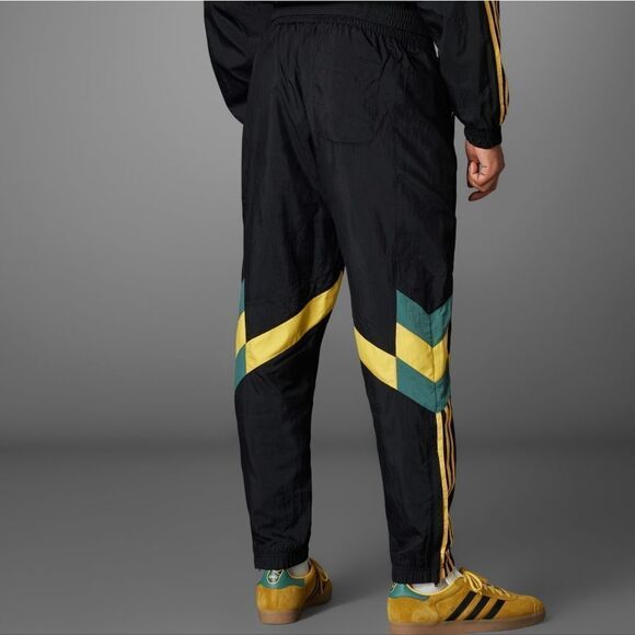 Adidas Originals Jamaica Track Pants Windbreaker M Black Gold Reggae Boyz IN5570 - Picture 13 of 16